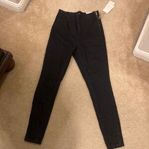 Dark Jean High-Waisted Pants